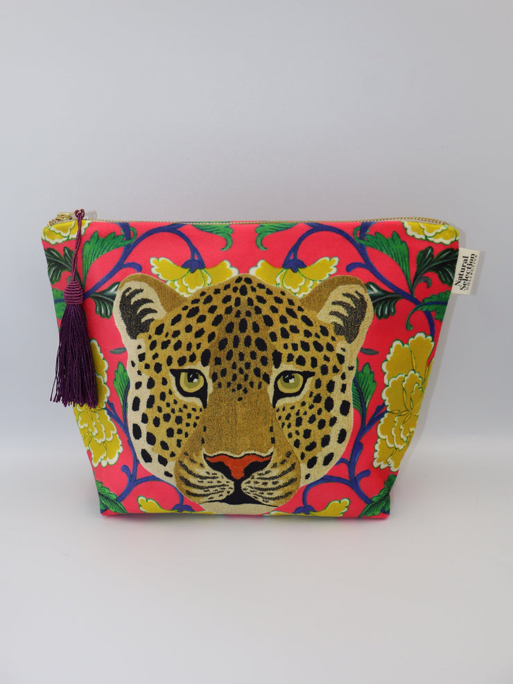 Boho Taj Leopard - Velvet Makeup Bag