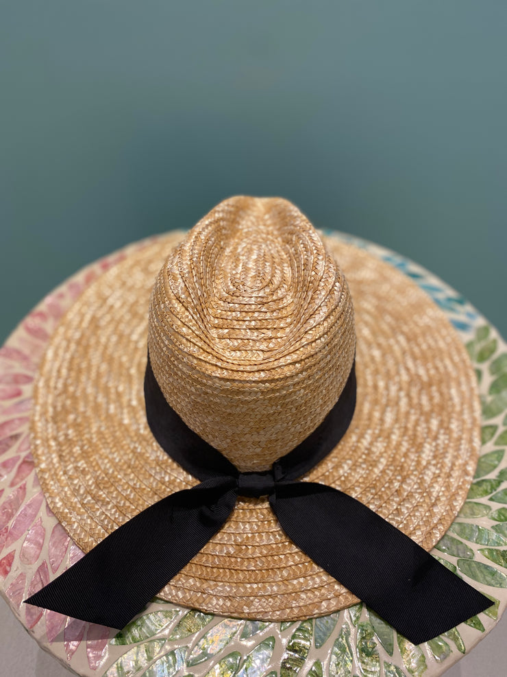 Fedora Hat With Black Ribbon - Elizabeth Summer