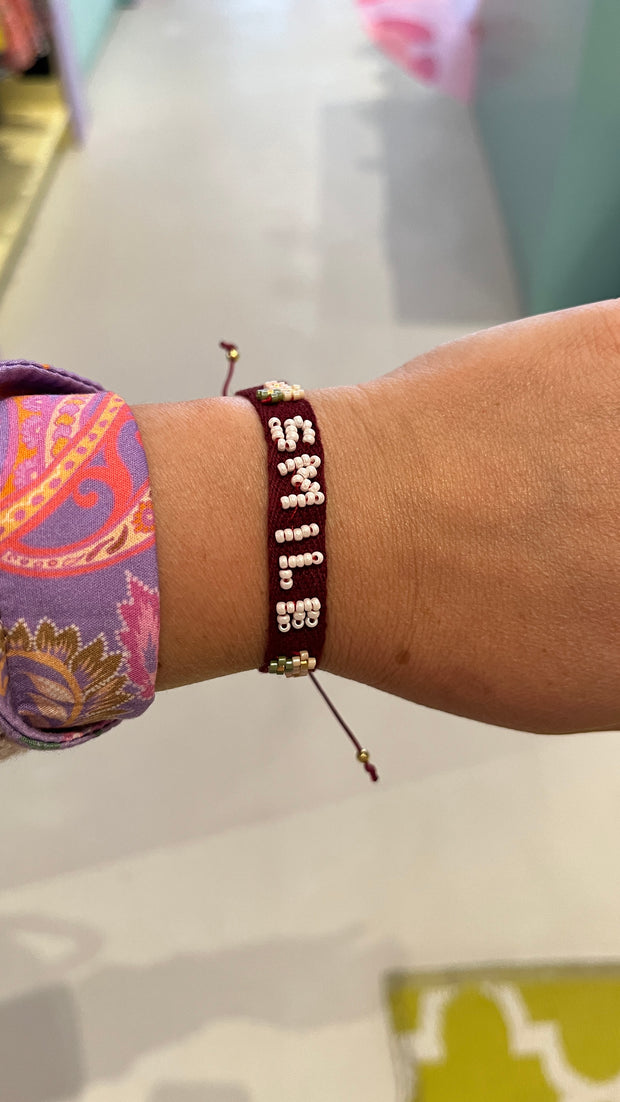 Smile - Bracelet - Maroon - Elizabeth Summer