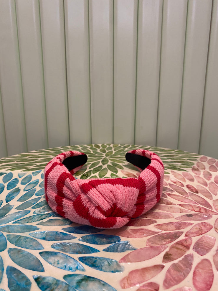 Alice Band - Pink With Red Stripes - Elizabeth Summer