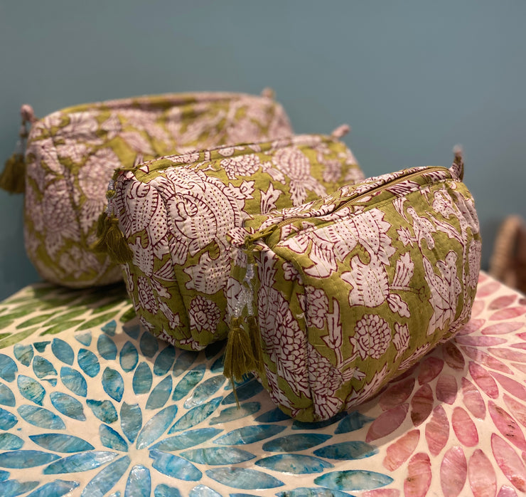 Make-up bag - Floral - Green - Elizabeth Summer