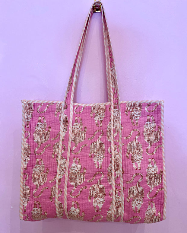 Quilted Bag - Tiger - Pink - Elizabeth Summer