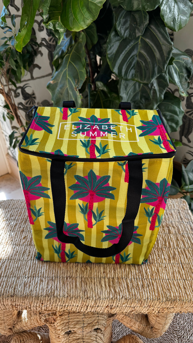 Cooler Bag - Large - Yellow Palms (Pre - Order arriving 18 Sept) - Elizabeth Summer