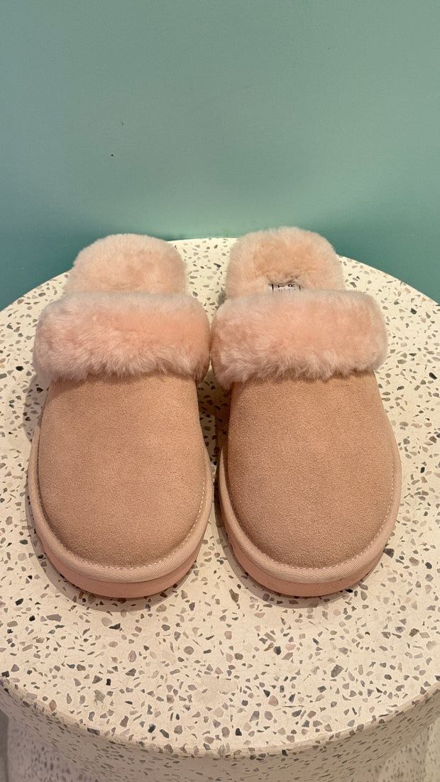 Pink Adult Slippers: Plain