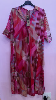 Palme - Cotton Dress - Rosa - Elizabeth Summer