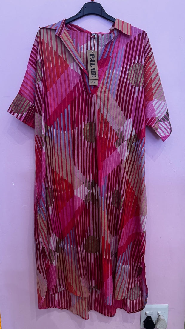 Palme - Cotton Dress - Rosa - Elizabeth Summer