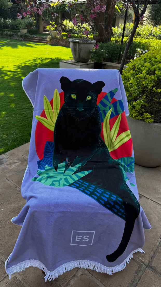 Beach Towel - Panther - Elizabeth Summer