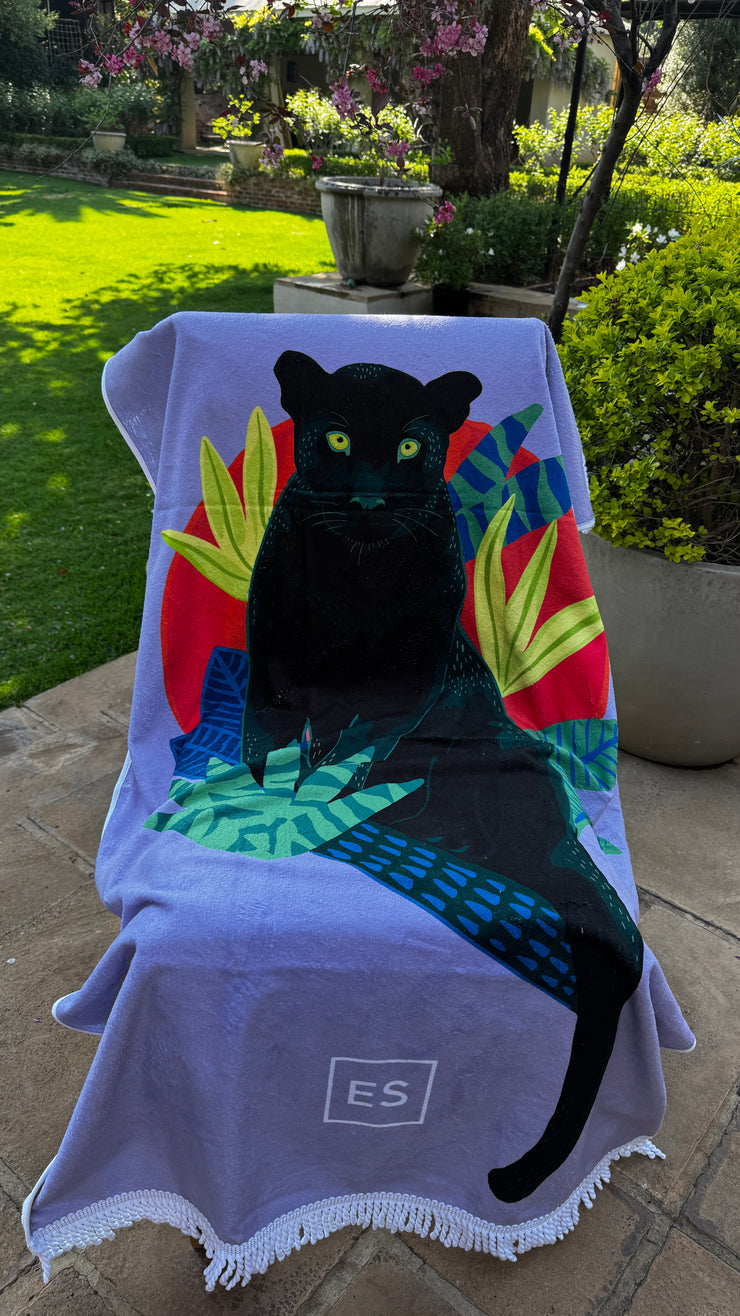 Beach Towel - Panther - Elizabeth Summer