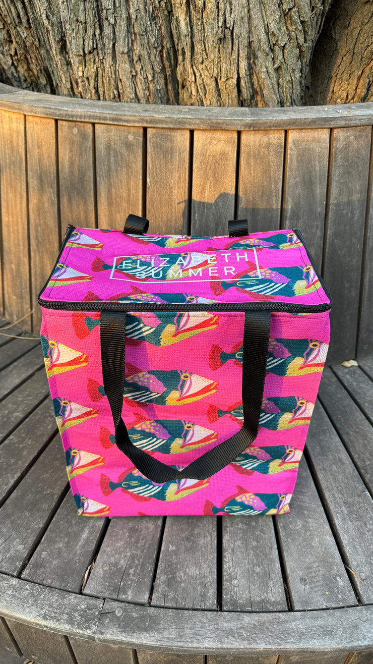 Cooler Bag - Large - Pink Fish