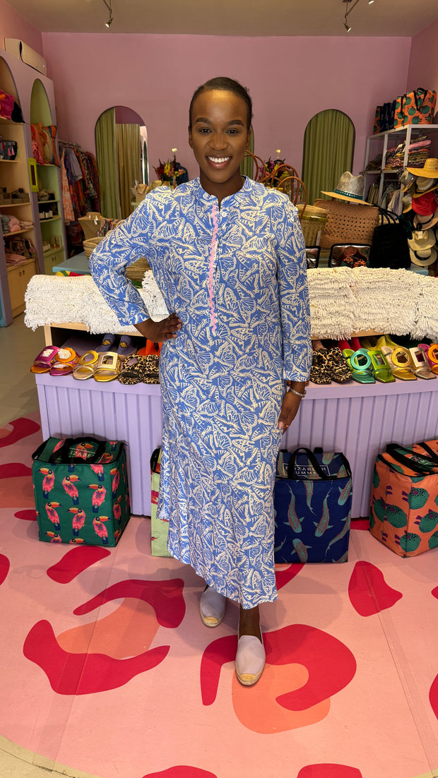Meg Dress - Butterfly - Blue & White