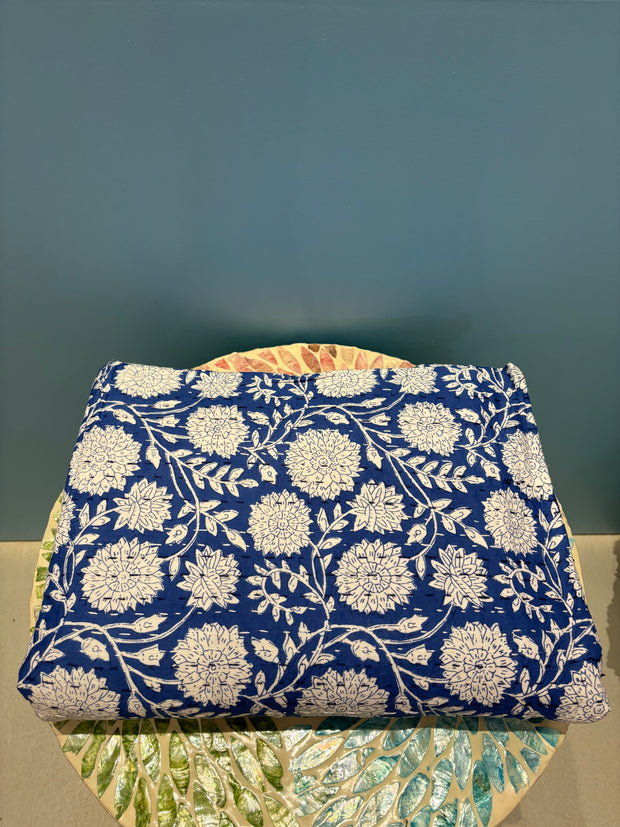 Kantha (Quilt) - King Size - Blue & White