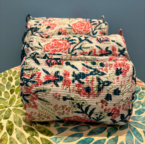 Make up bag - White Floral