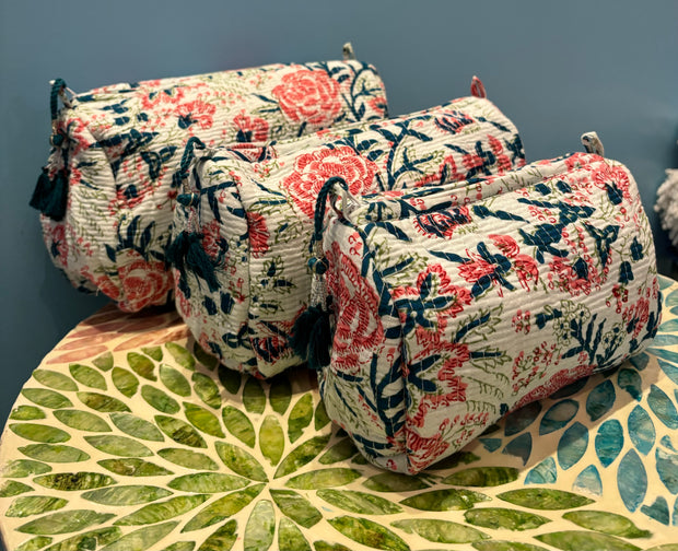 Make up bag - White Floral