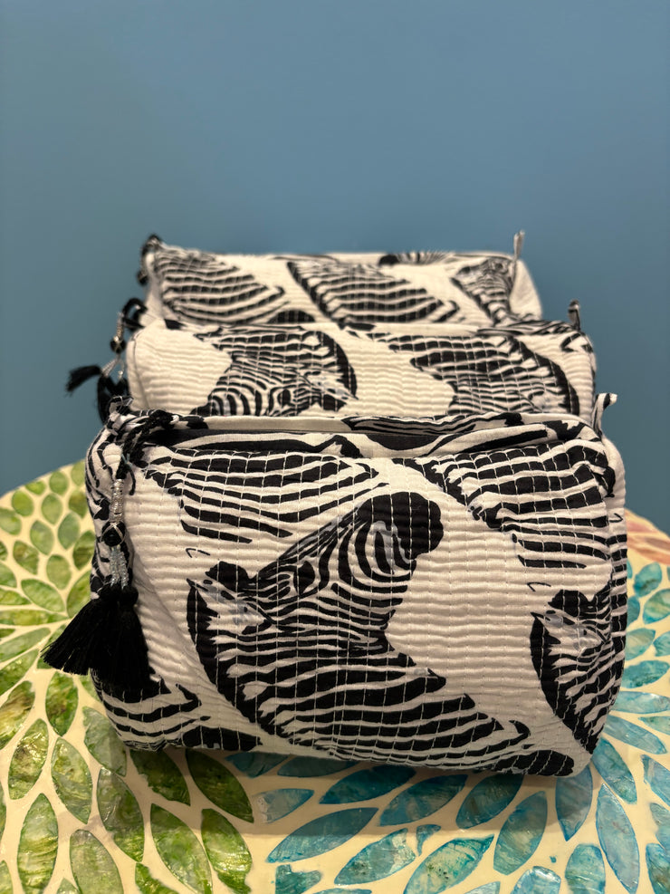 Make up bag - White Zebra