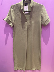 Slick - Milly Mandarin Dress - Fern Green - Elizabeth Summer