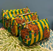 Make up bag - Tiger - Green & Yellow