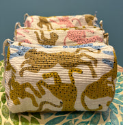 Make up bag - White Leopard