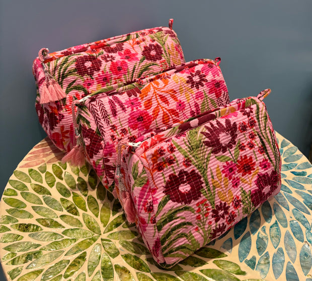 Make up bag - Floral - Pink