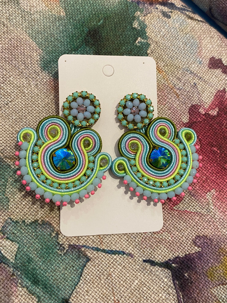 South American Earrings - Bali - Turquoise