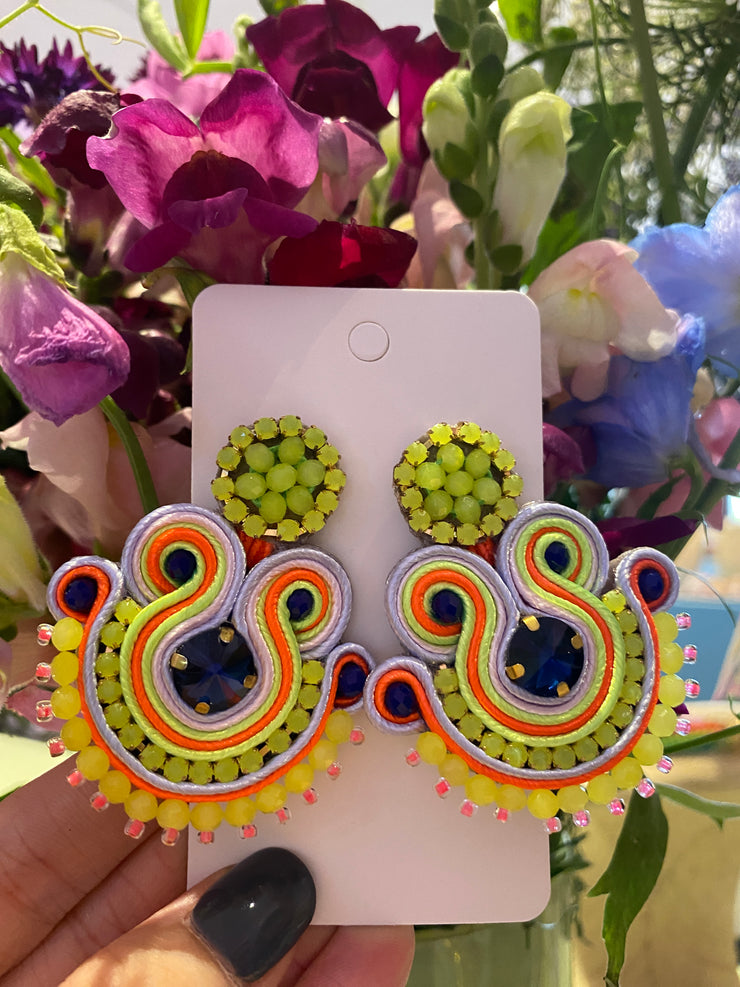 South American Earrings - Bali - Yellow