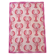 Tea Towel - Multi Pink Lobster - Elizabeth Summer
