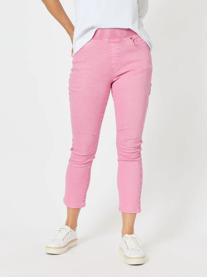 Threadz - Stretch pull on Jeans - Pink