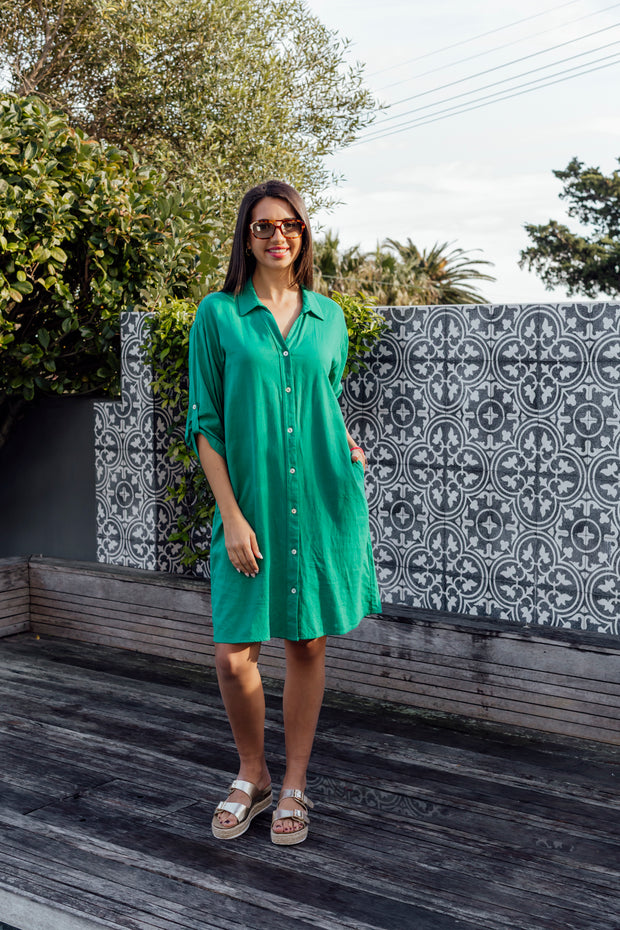 Slick - Meryl Dress - Emerald - Elizabeth Summer