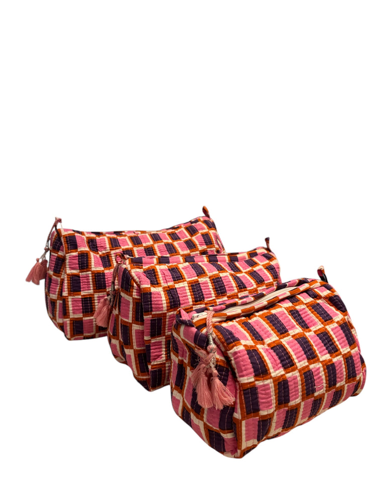 Make up bag - Pattern - Pink & Purple - Elizabeth Summer