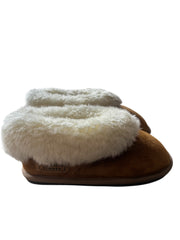 Natural Adult Full Slippers: Personalised Monogram with Stripes