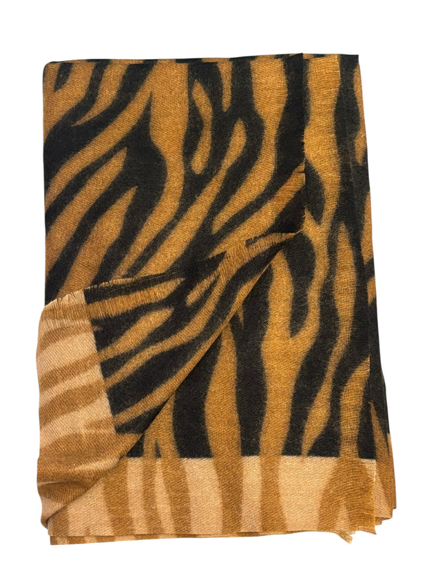 Scarf - Zebra - Black & Brown - Elizabeth Summer