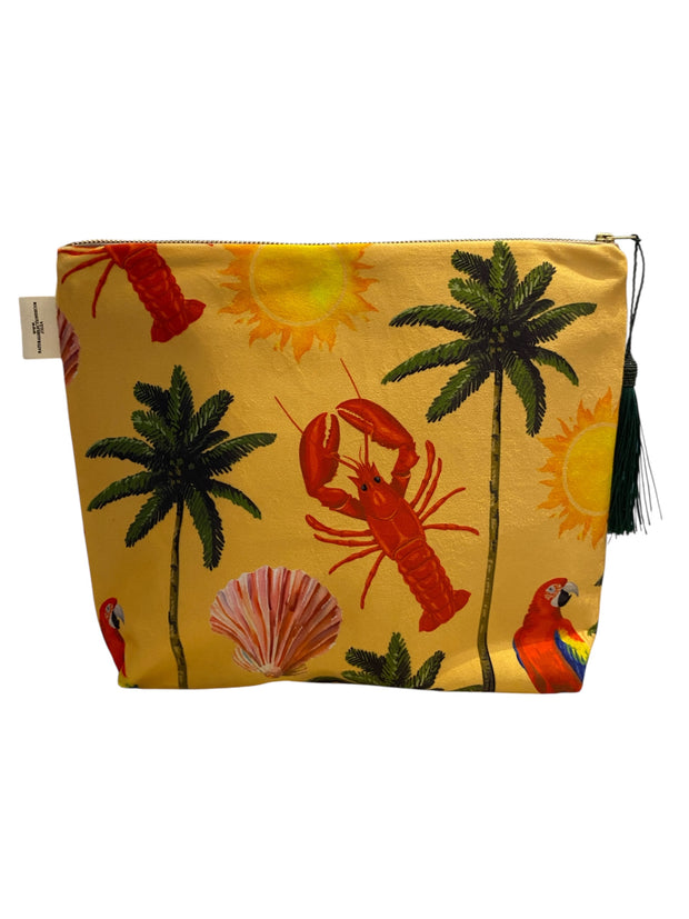 Yellow Bakoven - Velvet Makeup Bag - Elizabeth Summer