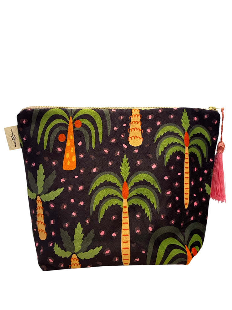 Moonlit Mangrove - Velvet Makeup Bag