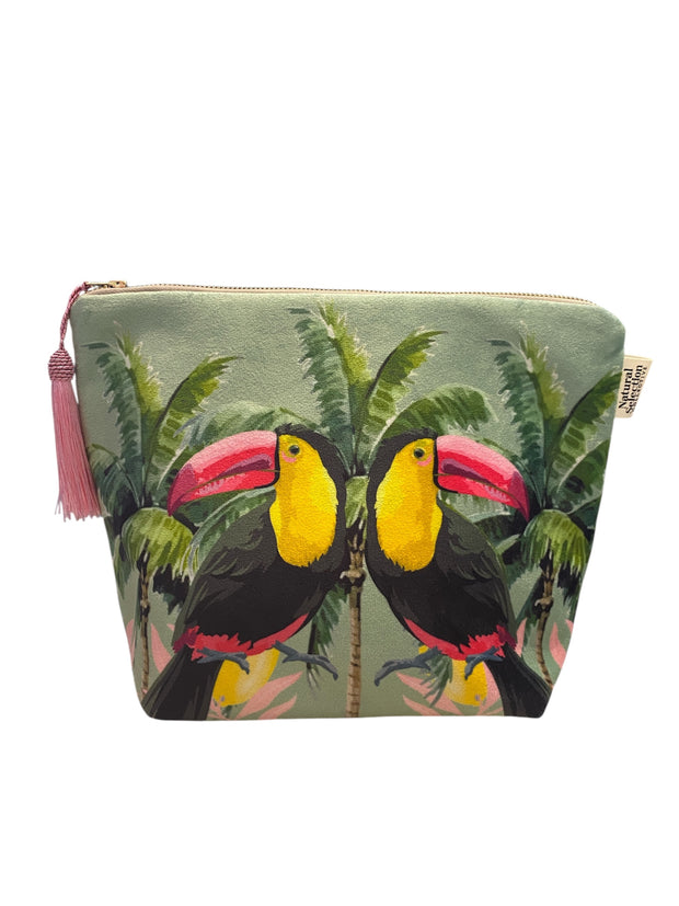 Pink Lemonade - Velvet Makeup Bag - Elizabeth Summer
