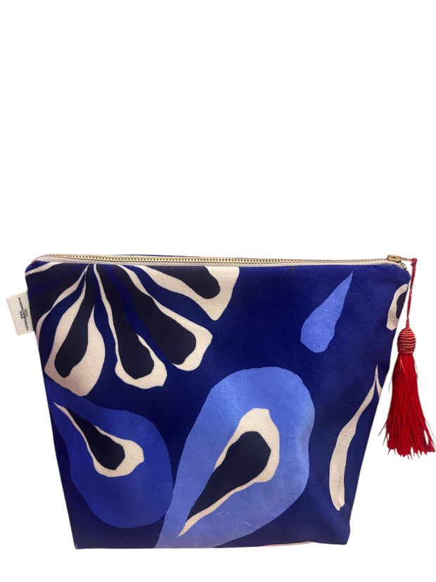 Abstract Organic Leaves - Velvet Makeup Bag