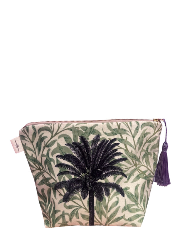 Palm Bliss - Velvet Makeup Bag - Elizabeth Summer