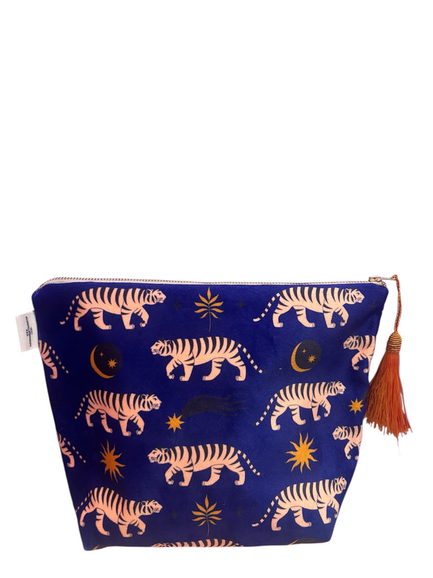 Souk Tiger - Velvet Makeup Bag - Elizabeth Summer