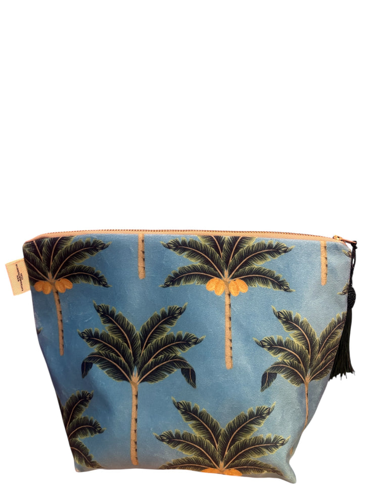 Moheli Palm- Velvet Makeup Bag - Elizabeth Summer