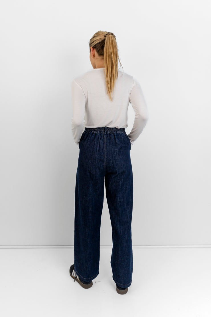 SLICK - Santorini - Dark Denim Wide Leg Jeans