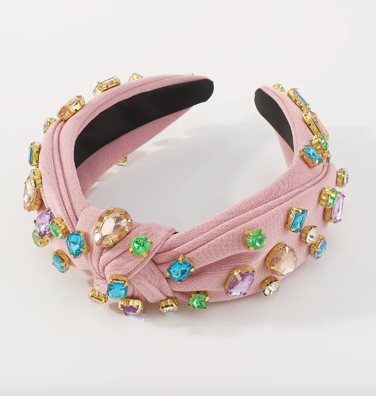 Alice band - Pink with Colourful stones - Elizabeth Summer