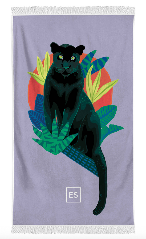 Beach Towel - Panther (Pre-Order) - Elizabeth Summer