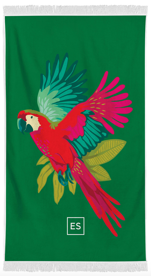 Beach Towel - Parrot (Pre-Order) - Elizabeth Summer