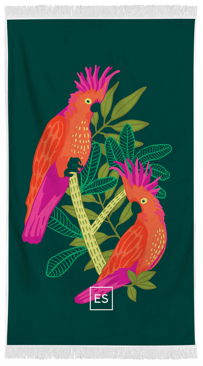 Beach Towel - Cockatoo (Pre-Order) - Elizabeth Summer