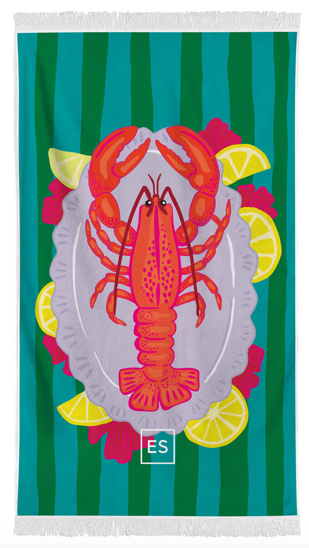 Beach Towel - Lobster (Pre-Order) - Elizabeth Summer