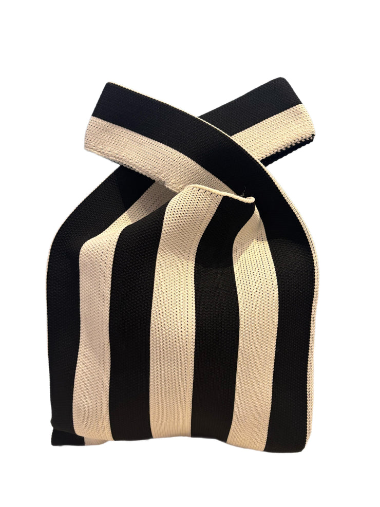 Ibiza Large Bag - Stripe - Black & White