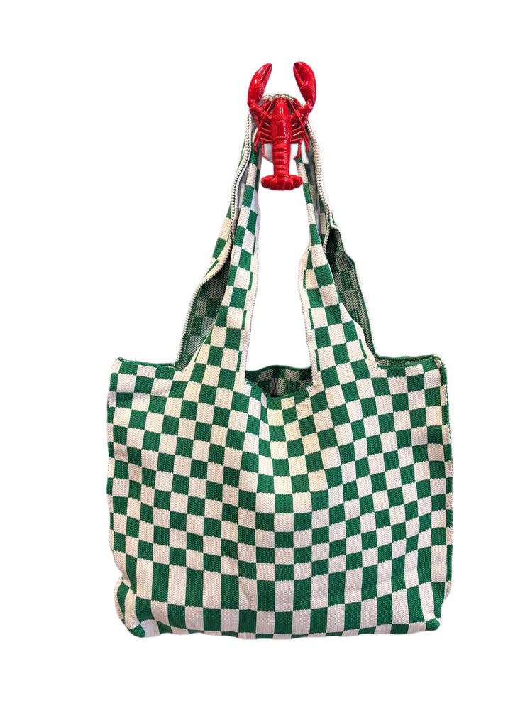 Ibiza Shopper Bag - Green & White