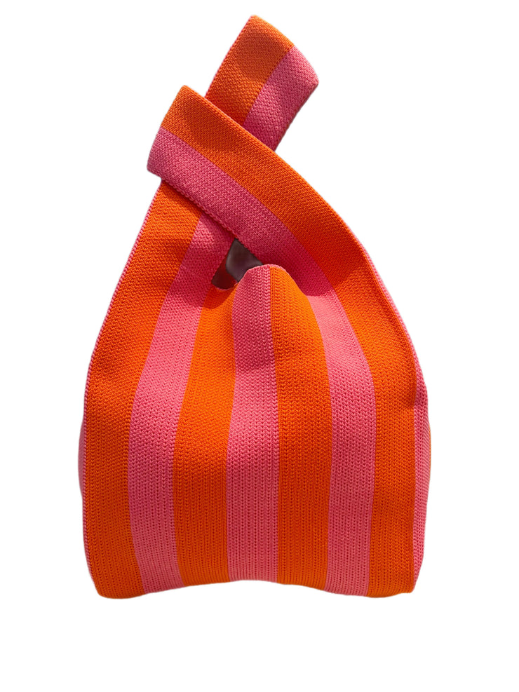 Ibiza Large Bag - Stripe - Pink & Orange