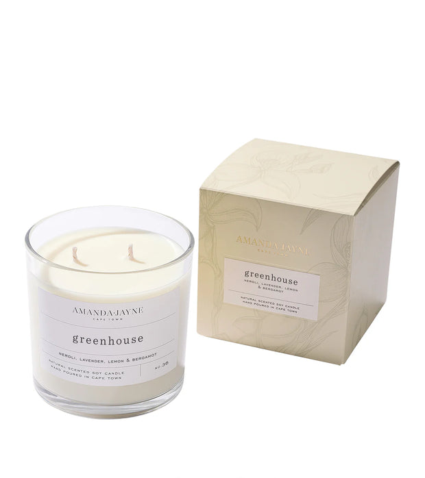 Amanda Jayne - Glass Collection Double Wick Candle - Greenhouse