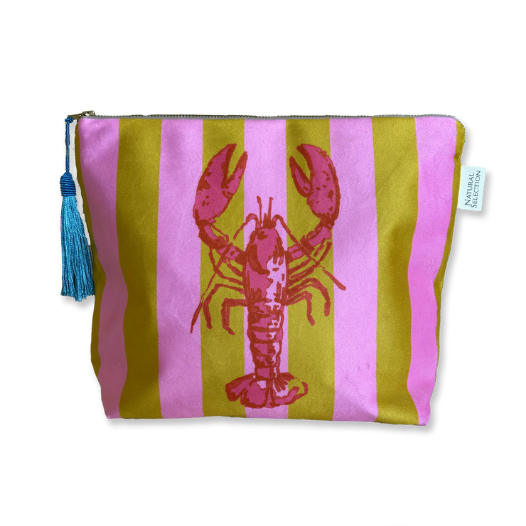 Make up bag - Velvet - Boulders Lobster