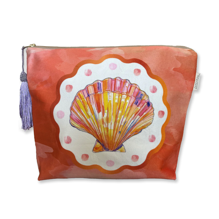 Make up bag - Velvet - Cyprus Shell
