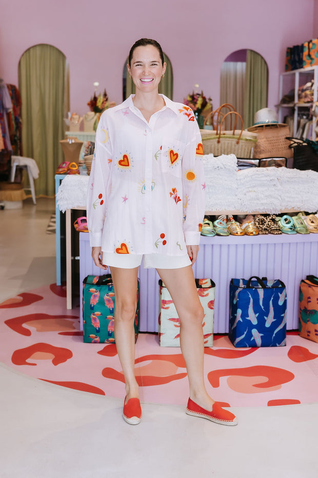 La Petite Etoille - Pink Shirt - Embroidery detailing